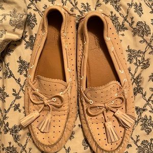 Coach Nadia Light Tan Moccasins size 7.5